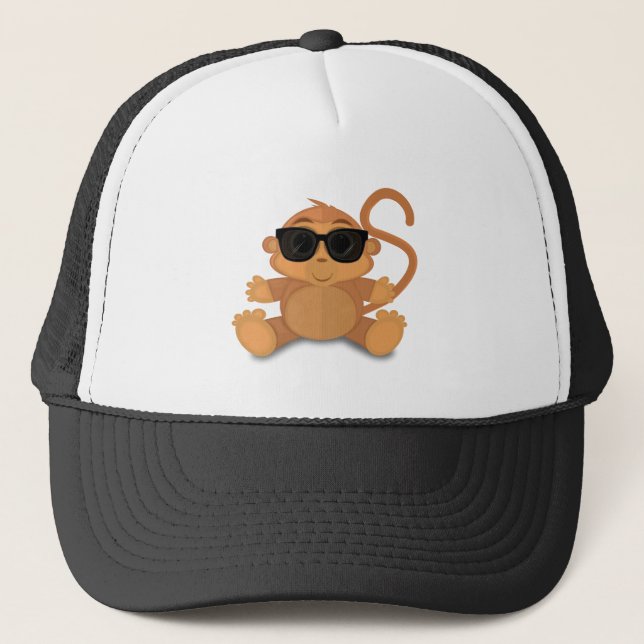 Cool Monkey Trucker Hat (Front)