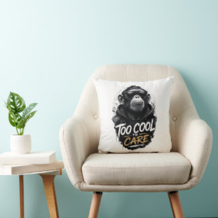 Cool Monkey with Sunglasses T-Shirt Too Cool To Cushion