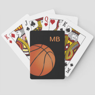 Cool Monogram Basketball Theme Poker Playing Cards