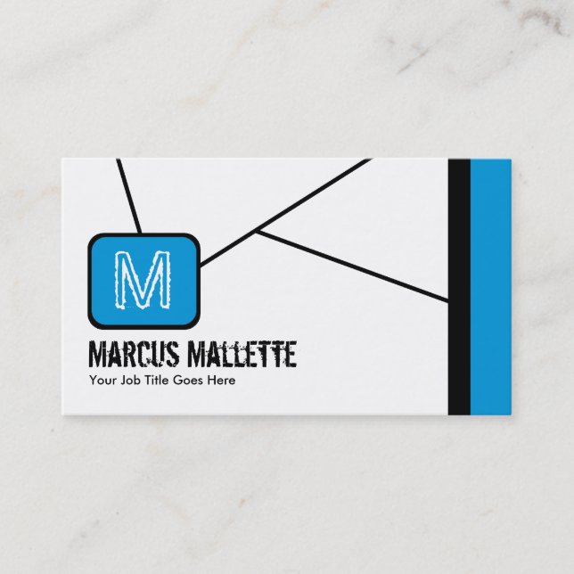 Cool Monogram Business Cards (Front)
