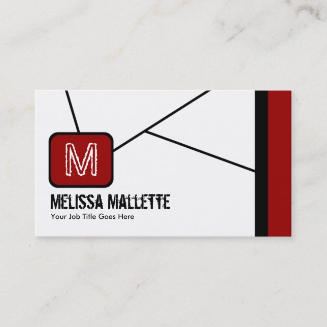 Cool Monogram Business Cards (Front)