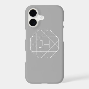 Cool Monogram, Hip Logo Style Vibe Grey & White