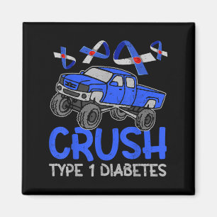 Cool Monster Truck Cruype T1 Diabetes Awareness Ri Magnet