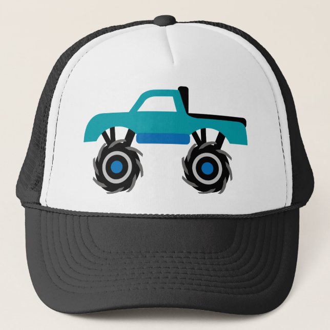 Cool Monster Truck Tshirts Kids Adults Sizes Trucker Hat (Front)