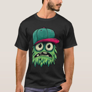 Cool Monster with Cap Wear for Snapback Lovers T-Shirt