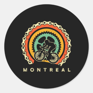 Cool Montreal Mountain Bike Riding Mountain Biking Classic Round Sticker