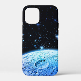 Cool Moon Blue Galaxy Space Stars iPhone 12 Mini Case