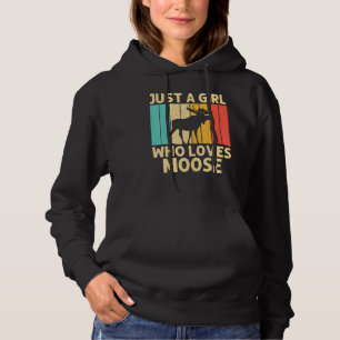 Cool Moose For Girls Kid Moose Alaska Moose Elk Hu Hoodie