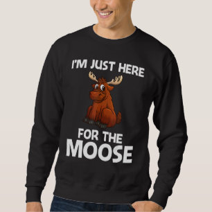 Cool Moose For Men Women Deer Alaska Moose  Reinde Sweatshirt