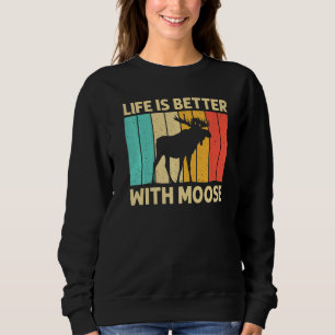 Cool Moose For Men Women Moose Alaska Moose Elk Hu Sweatshirt