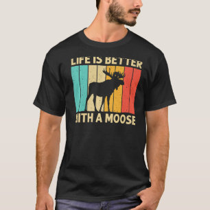 Cool Moose For Men Women Moose Alaska Moose Elk Hu T-Shirt