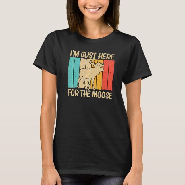 Cool Moose For Men Women Moose Deer Bull Elk T-Shirt (Front)