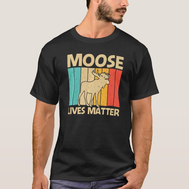 Cool Moose For Men Women Moose Deer Bull Elk T-Shirt (Front)