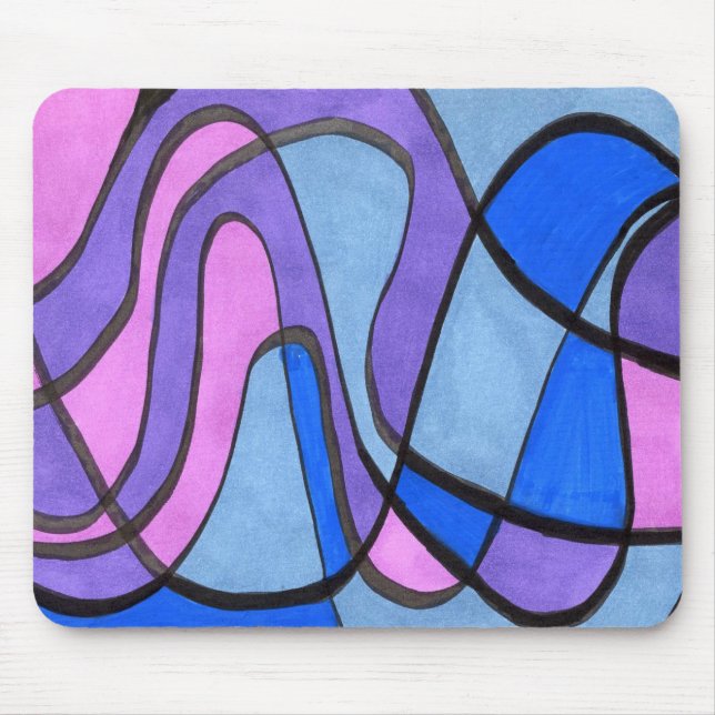 "Cool Morning" Abstract Design Mousepad (Front)