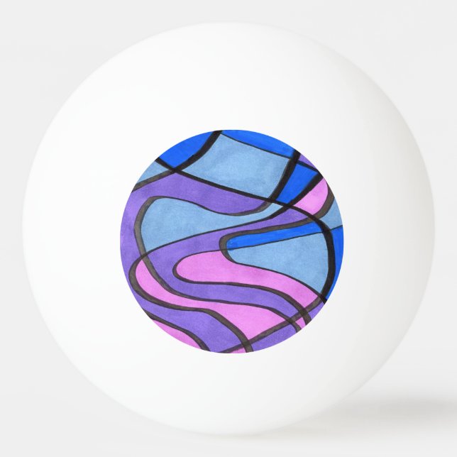 "Cool Morning" Abstract Ping Pong Ball (Front)