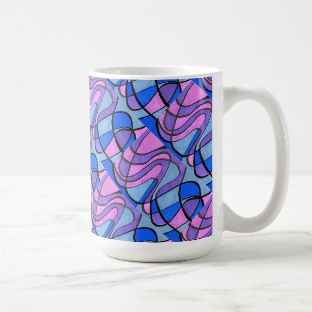 "Cool Morning" Tiled Abstract Design Mug (Right)