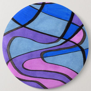 "Cool Morningl" Abstract Art Button