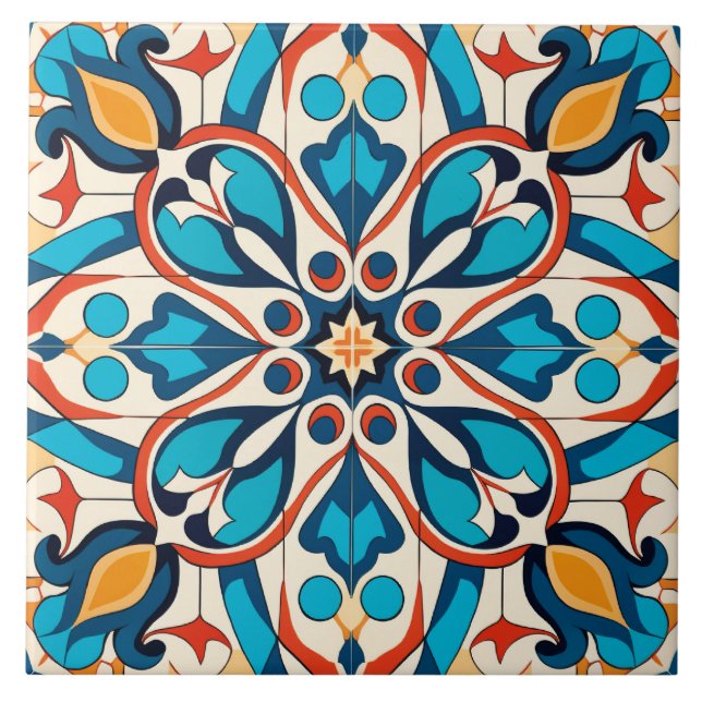 Cool Moroccan style pattern  Ceramic Tile (Front)