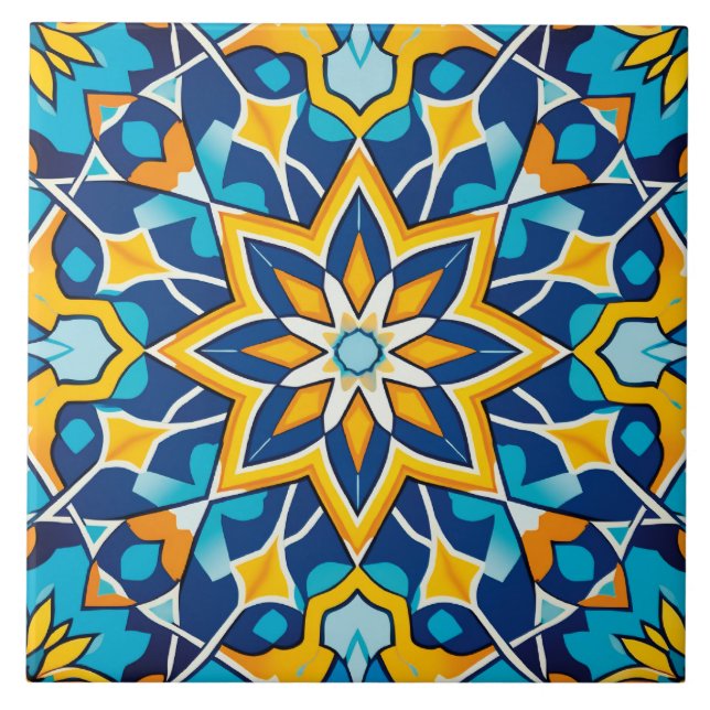 Cool Moroccan style pattern  Ceramic Tile (Front)
