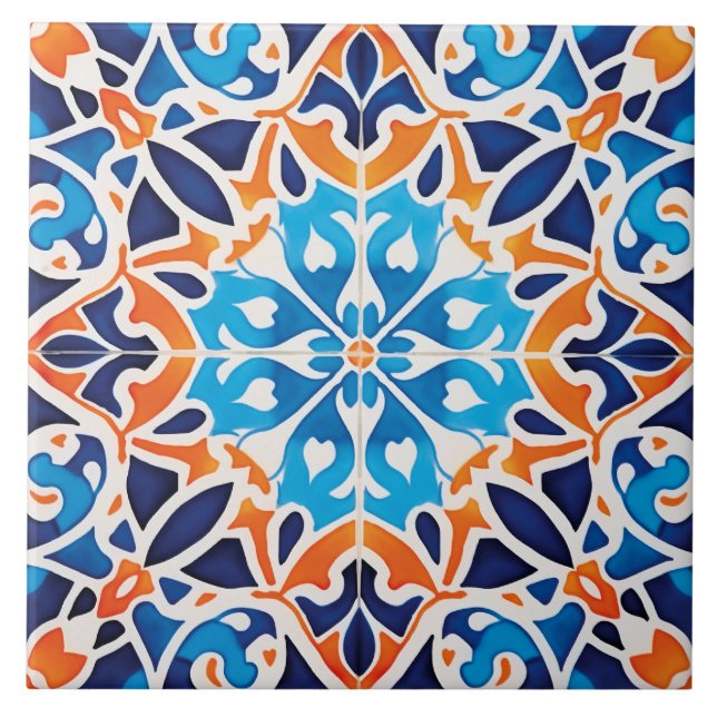Cool Moroccan style pattern  Ceramic Tile (Front)