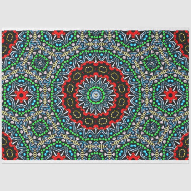 Cool Moroccan Themed Mandala Design Tissue Paper (Front)