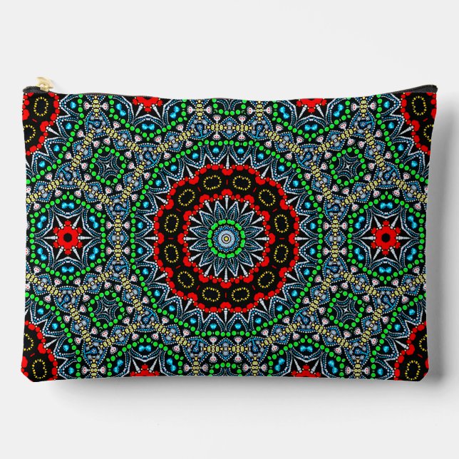 Cool Moroccan Themed Mandala Pattern Accessory Pouch (Front)