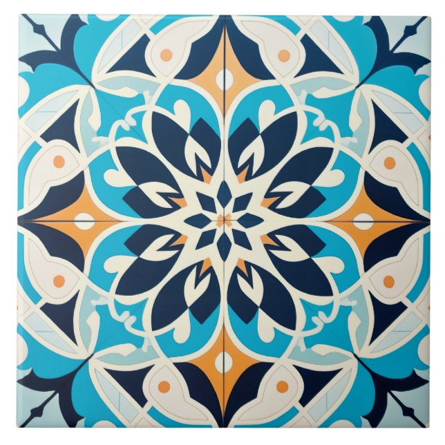 Cool Moroccan themed pattern  Ceramic Tile (Front)