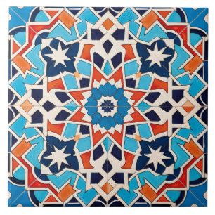 Cool Moroccan themed pattern Ceramic Tile