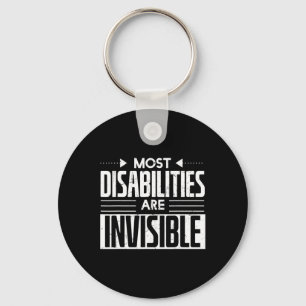 Cool Most Disabilities Are Invisible Awareness Car Key Ring