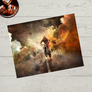 Cool Motocross Bike Highway Jigsaw Puzzle