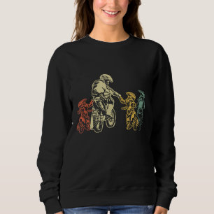Cool Motocross Dirt Bike Biker Dad & Sons Father's Sweatshirt