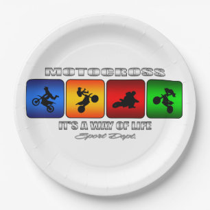 Cool Motocross It Is A Way Of Life Paper Plate