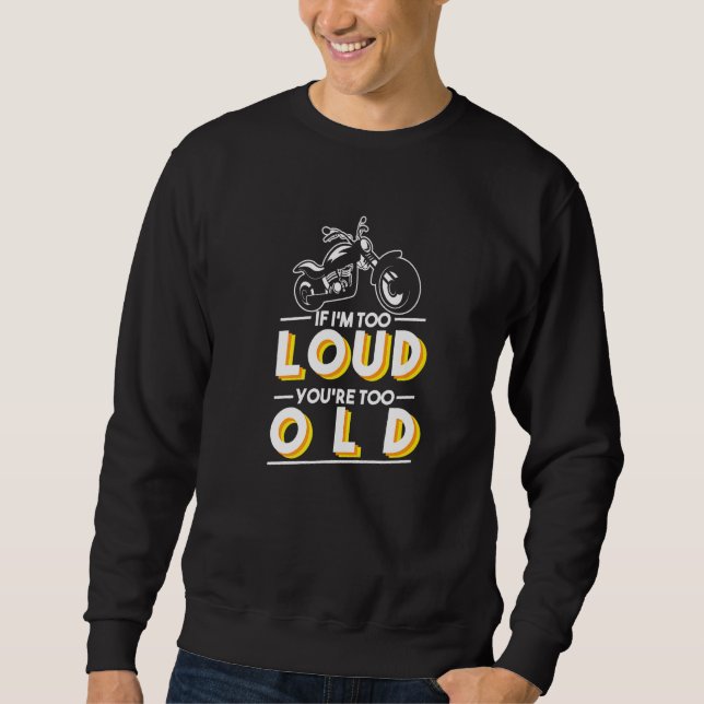 Cool Motorbike Biker Motorcycle Racer Motorsports Sweatshirt (Front)