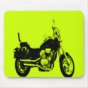 Cool motorcycle bike silhouette mouse pad