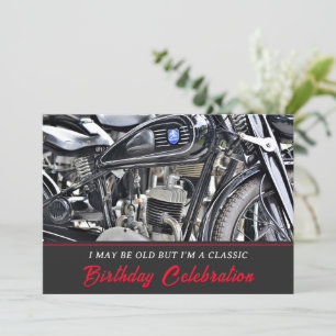 Cool Motorcycle Birthday Invitation