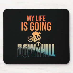 Cool Mountain Bike Art For Men Boys Downhill Mount Mouse Pad