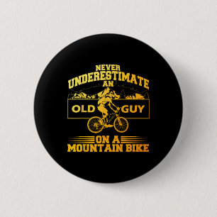 Cool Mountain Bike Art For Men Grandpa Mountain Bi 6 Cm Round Badge