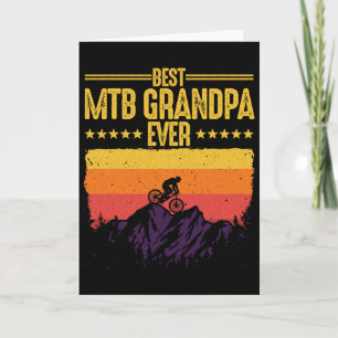 Cool Mountain Bike Art For Men Grandpa Mountain Bi Card