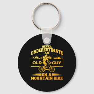 Cool Mountain Bike Art For Men Grandpa Mountain Bi Key Ring