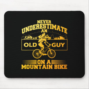 Cool Mountain Bike Art For Men Grandpa Mountain Bi Mouse Pad