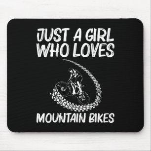 Cool Mountain Bike For Girls Kids Mountain Biking  Mouse Pad