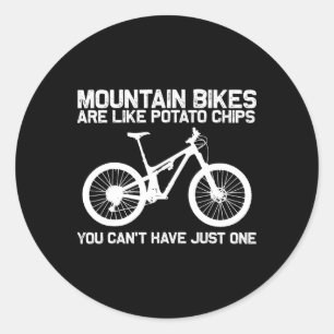 Cool Mountain Bike For Men Women Mtb Biking Cyclin Classic Round Sticker