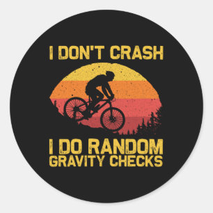 Cool Mountain Biking For Men Women Biker Mtb Bicyc Classic Round Sticker