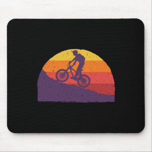Cool Mountain Biking For Men Women Vintage Cycling Mouse Pad