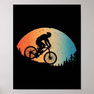 Cool Mountain Biking For Men Women Vintage Cycling Poster