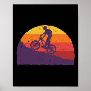 Cool Mountain Biking For Men Women Vintage Cycling Poster