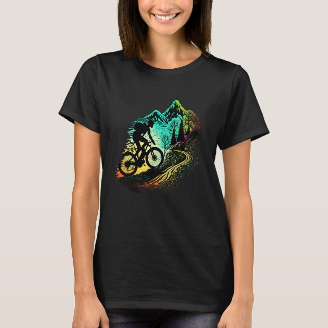 Cool Mountain Biking MTB Bike For Men Women Kids T-Shirt (Front)