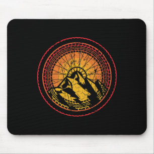 Cool Mountain Biking Tire Spokes Sunset Tread Bike Mouse Pad