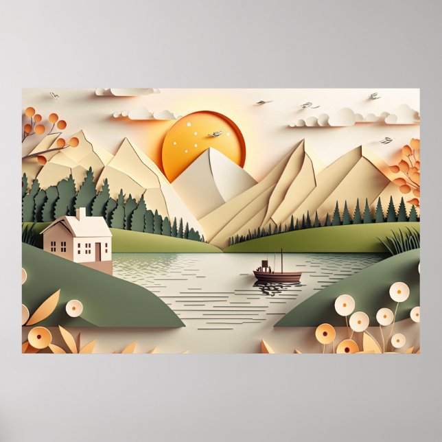 cool mountain lake lovers  poster (Front)
