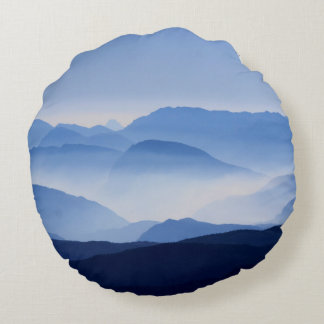 Cool Mountain Pass Round Cushion
